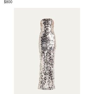 Bronx and Banco Silver Strapless Dress